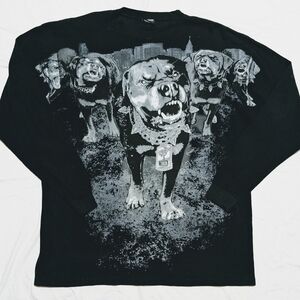 TruIcon Tru Original Black Thermal Long Sleeve Pit Bull Bull Dog 100% Cotton 2XL